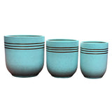 White Ceramic Pot with Gold linen