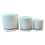 Indoor Ceramic Pot with Saucer